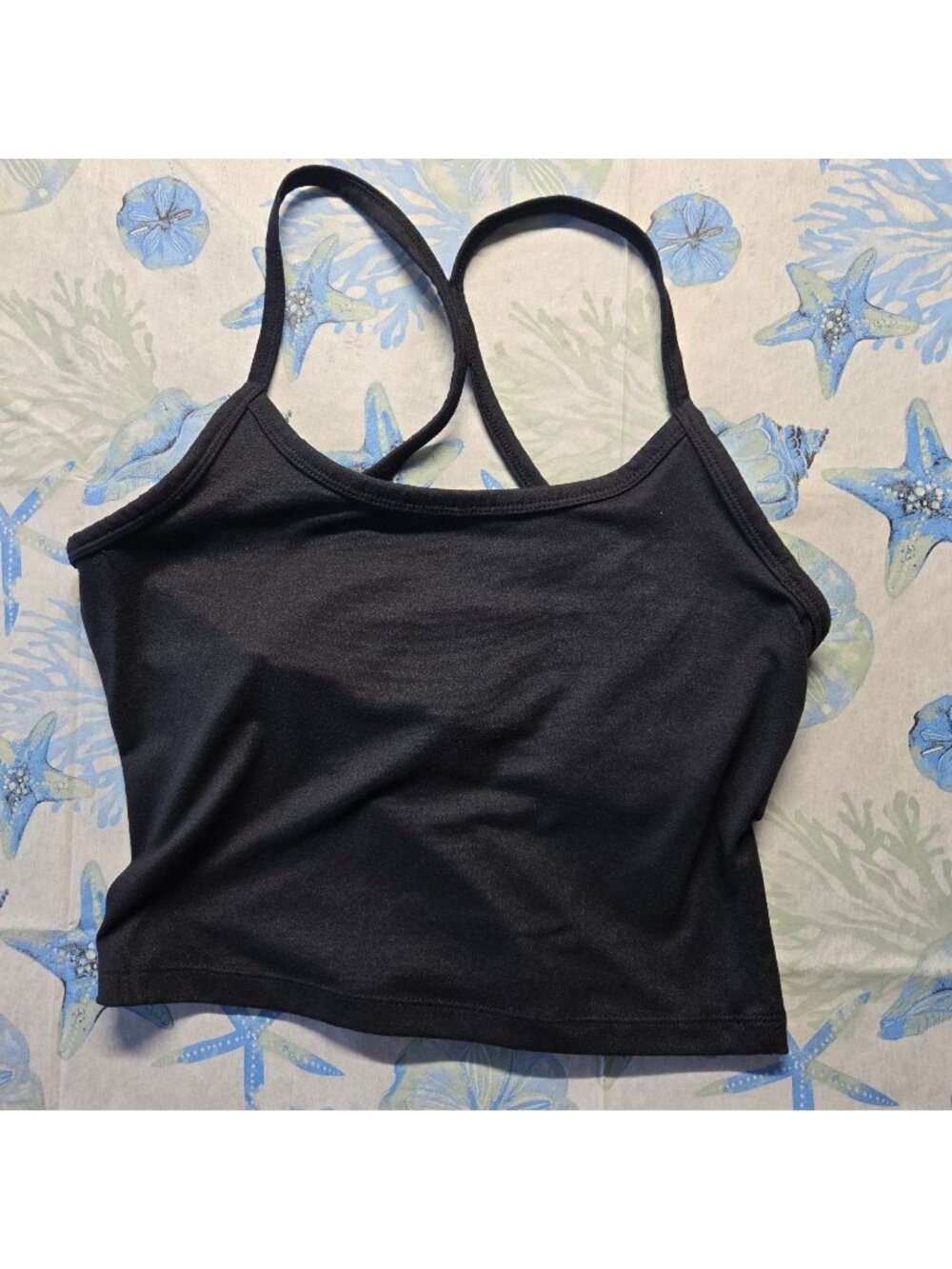 Kyodan Cropped Tank Top with a Built-in Shelf Bra Womens Sz S (SKU 0224)